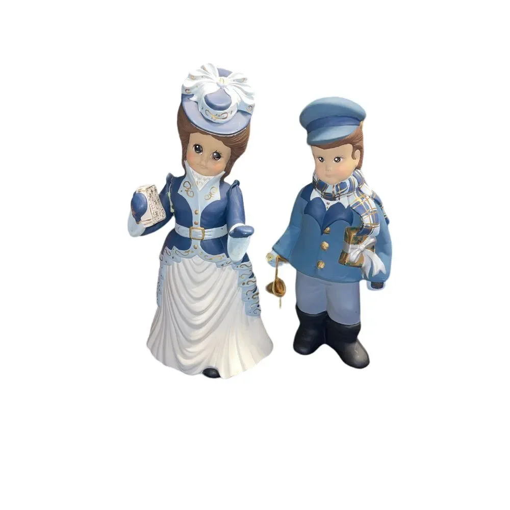 Vintage Victorian Style Porcelain Figurine‎ Set - Lady and Gentleman @J